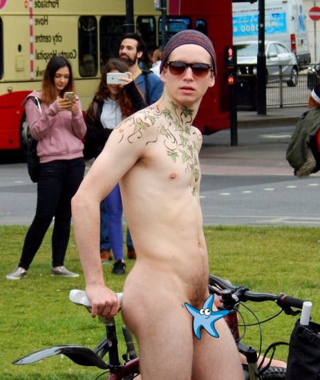 Bike boy with a thick dick