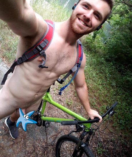 Bike guy with a boner