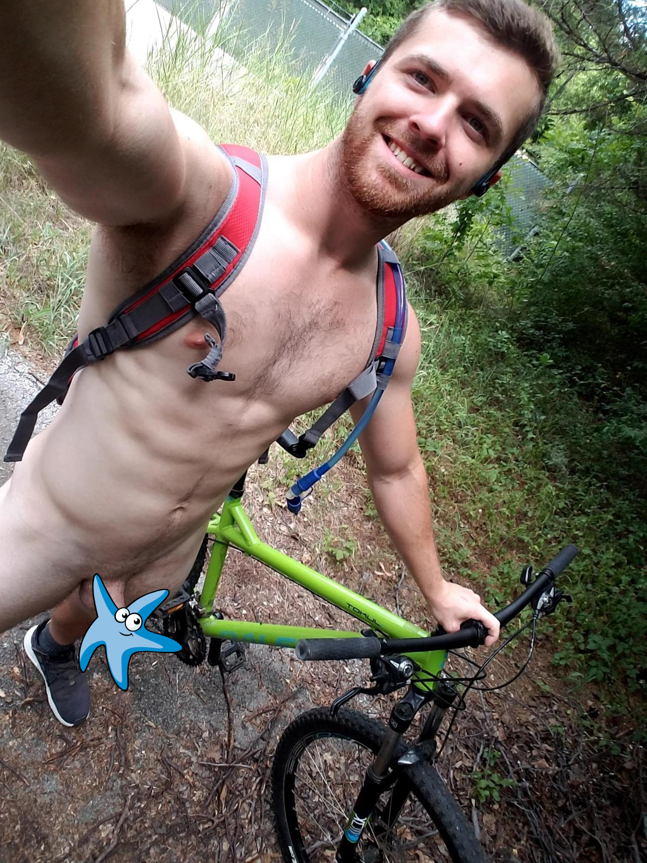 Bike guy with a boner