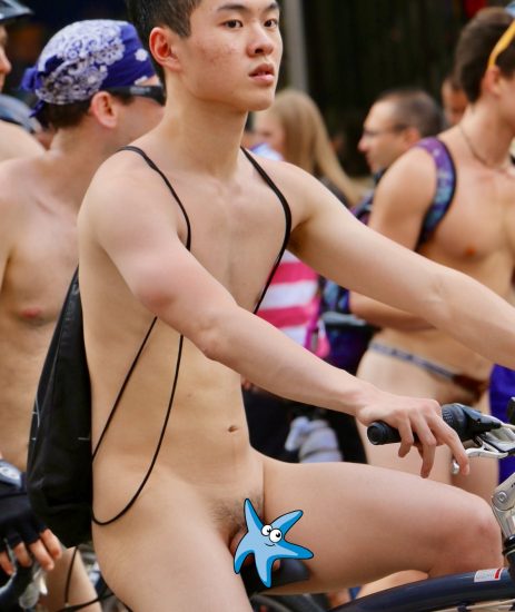 Cute nude Asian bike boy