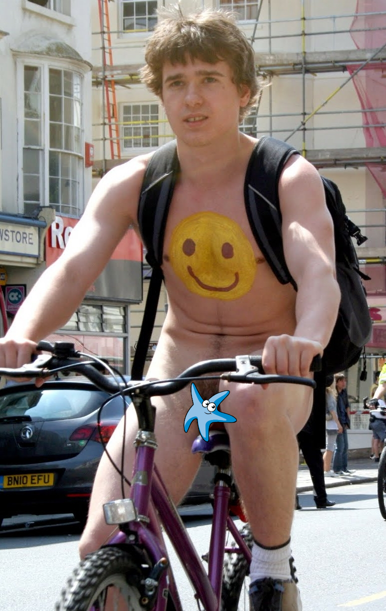 Cute nude bike boy