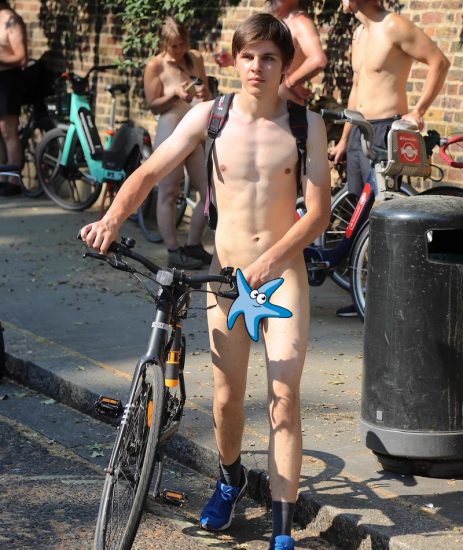 Cute nude bike ride boy