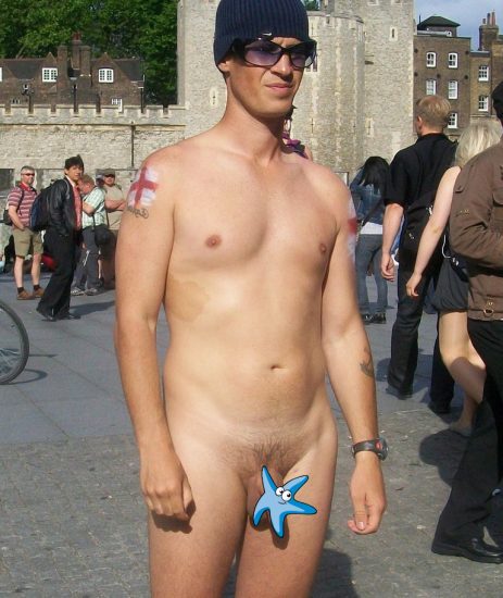 Hot guy nude in public