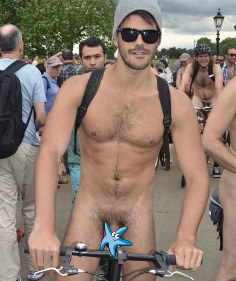 Hot hairy nude bike guy