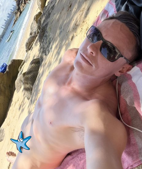 Nude beach self picture