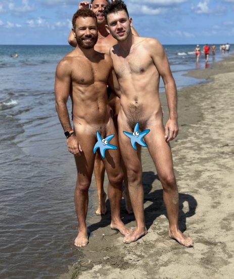 Nude guys on the beach