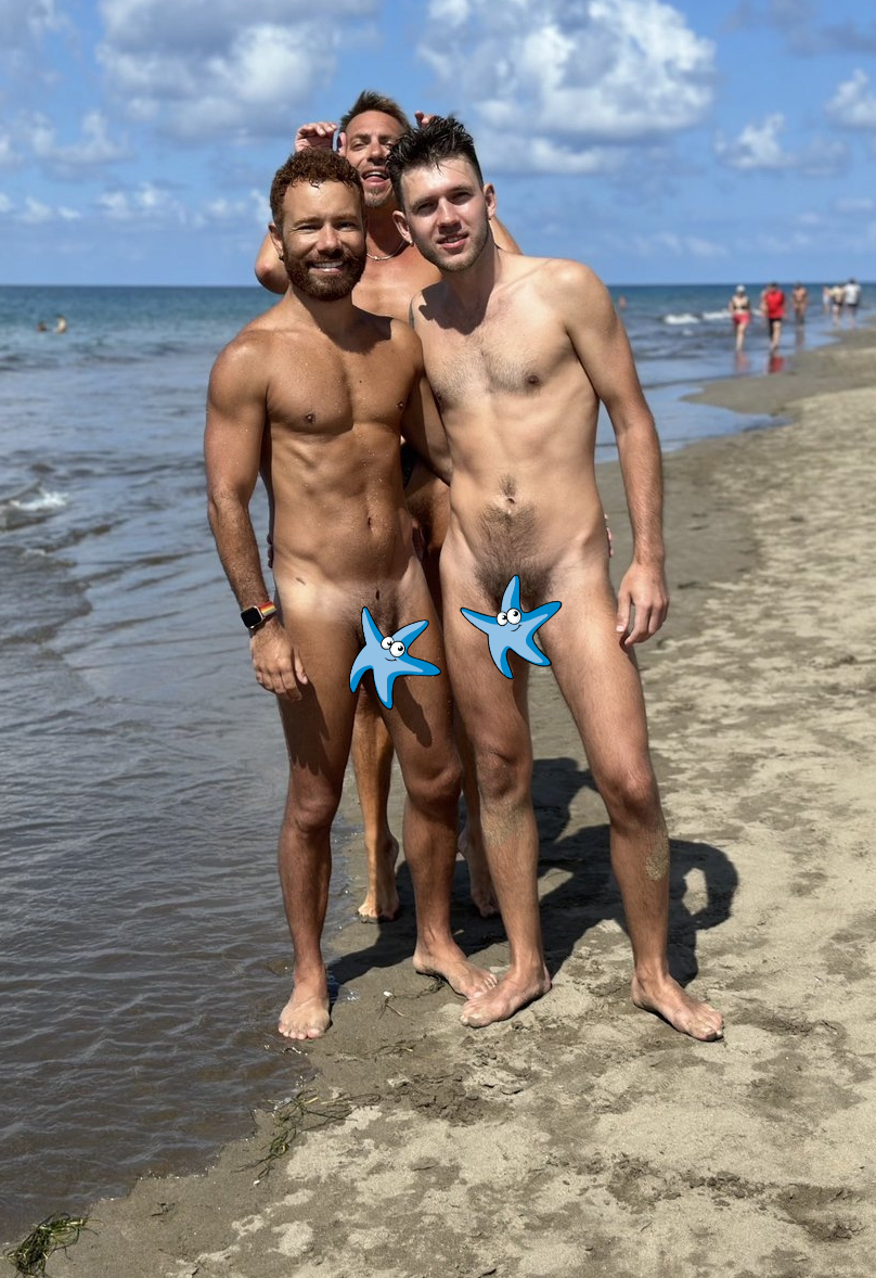 Nude guys on the beach