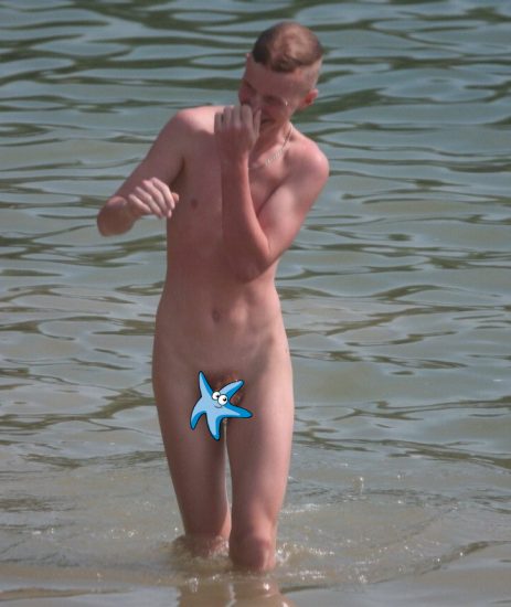 Nude swimmer caught on cam