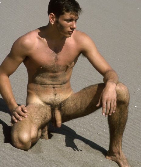 Sexy guy with a big soft dick