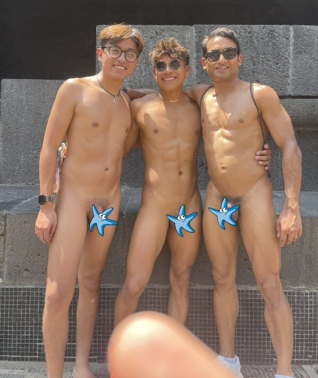 Sexy nude boy in the middle