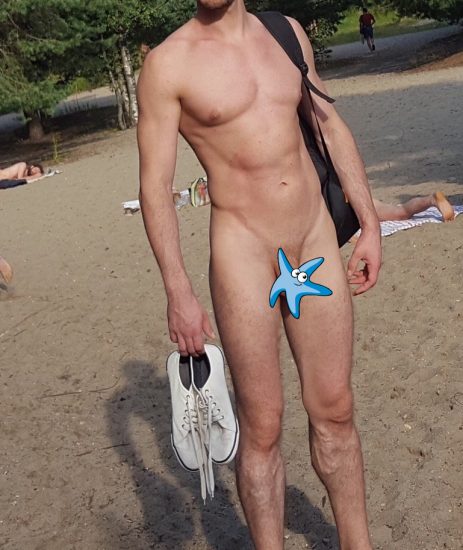 Tall nude beach man