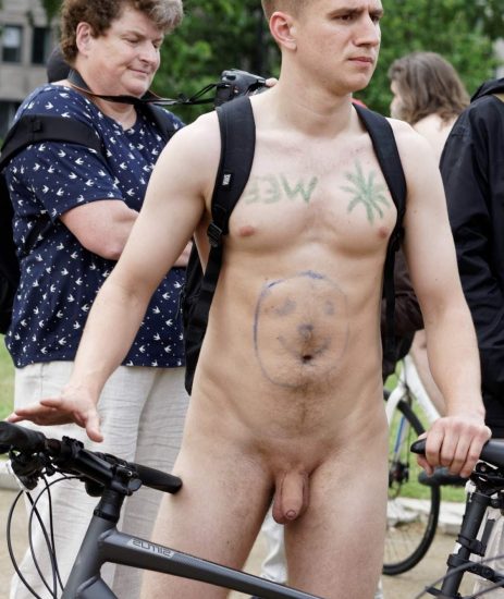 World Naked Bike Ride guy